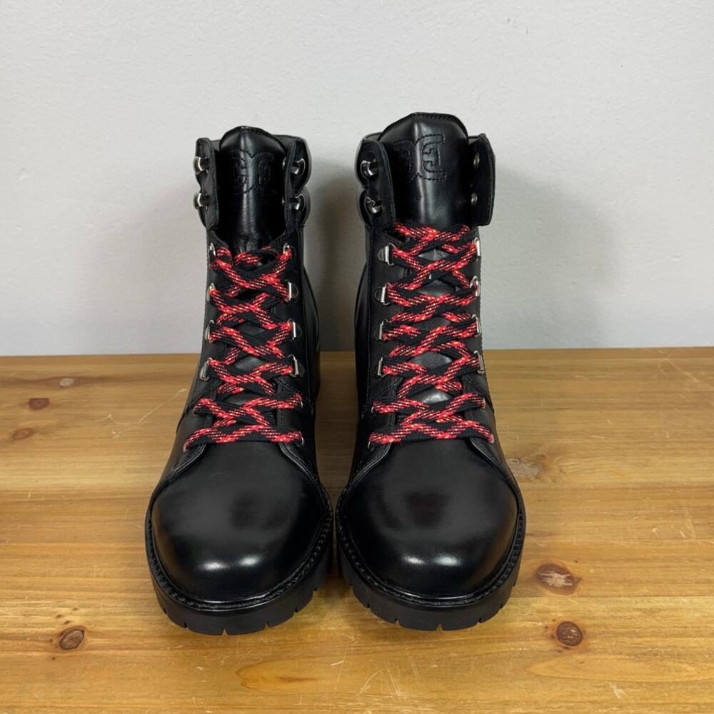 Sam Edelman Tamia Combat Boots in Black Leather Women's Size 10 - Picture 2 of 10
